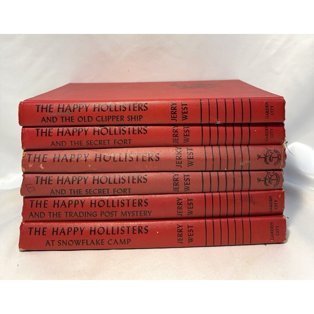 Happy Hollisters Lot 6 Jerry West Books Garden City Set w 1956 First Edition